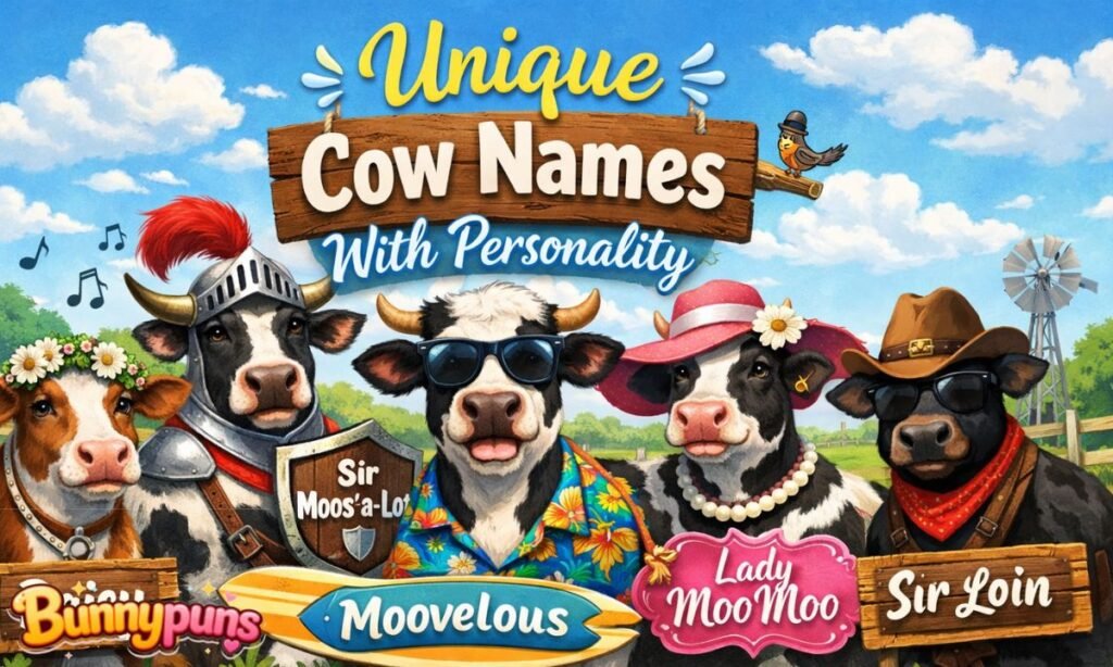 Unique Cow Names With Personality