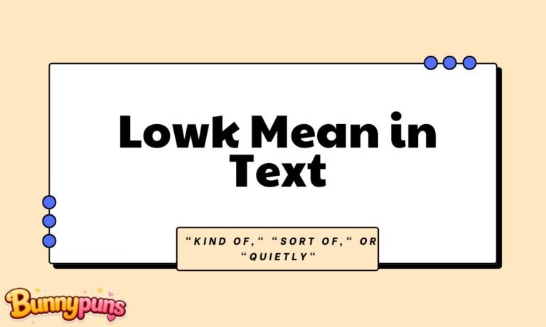Lowk Mean in Text